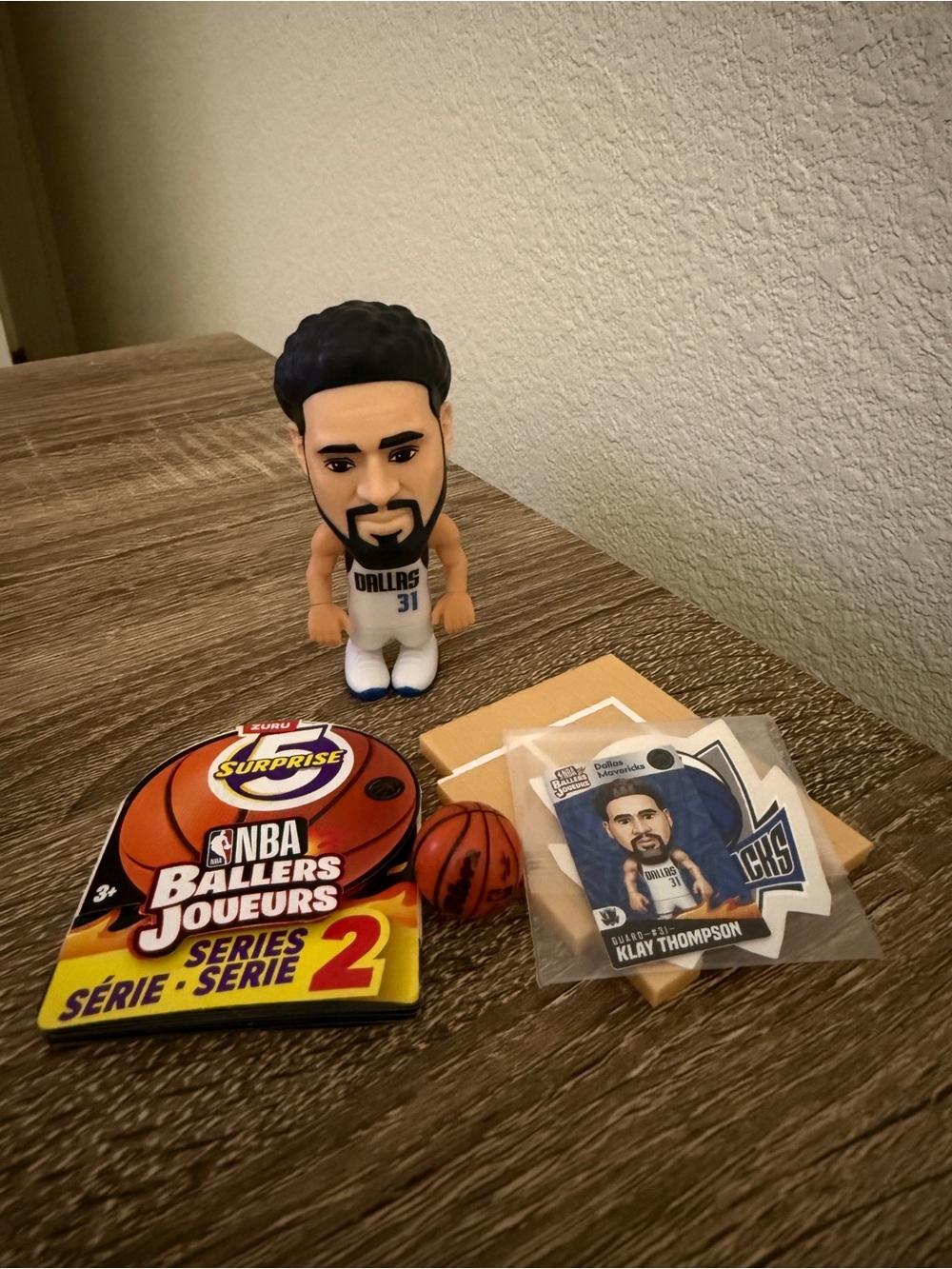Like-New Klay Thompson - NBA Ballers Series 2 -Mavericks WHITE JERSEY